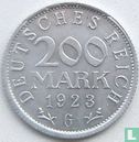 German Empire 200 mark 1923 (G) - Image 1