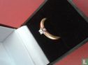 Geel gouden 18k ring met 0,12ct briljant (Top Wesselton) - Afbeelding 3