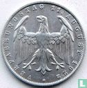 German Empire 3 mark 1922 (A) "3rd anniversary Weimar Constitution" - Image 2