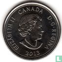Canada 25 cents 2013 (gekleurd) "Bicentenary War of 1812 - Laura Secord" - Afbeelding 1