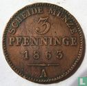 Pruisen 3 pfenninge 1863 - Afbeelding 1