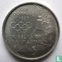 San Marino 5 lire 1980 "Summer Olympics in Moscow" - Image 1