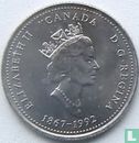 Kanada 25 Cent 1992 "125th anniversary of the Canadian Confederation - Nova Scotia" - Bild 1