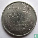 San Marino 10 lire 1980 "Summer Olympics in Moscow" - Afbeelding 1