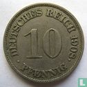 Empire allemand 10 pfennig 1908 (J) - Image 1