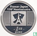 Frankrijk 1½ euro 2008 (PROOF) "150 years of diplomatic relations between France and Japan - Japanese painting" - Afbeelding 1