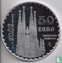 Spanje 50 euro 2002 (PROOF) "150th anniversary of the birth of Antoni Gaudi - Sagrada Familia" - Afbeelding 1
