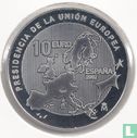 Spanje 10 euro 2002 (PROOF) "Presidency of the European Union Council" - Afbeelding 2