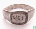 Zilveren Romeinse ring ca. 2e eeuw na Christus. VOT - Afbeelding 1