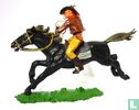 Cowboy te paard met lasso  - Afbeelding 1
