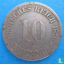Duitse Rijk 10 pfennig 1876 (F) - Afbeelding 1