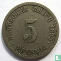 Duitse Rijk 5 pfennig 1892 (D) - Afbeelding 1
