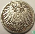 Empire allemand 5 pfennig 1897 (E) - Image 2