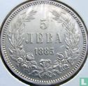 Bulgarije 5 leva 1885 - Afbeelding 1