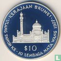 Brunei 10 dollars 1977 (PROOF) "10th anniversary of the Brunei Currency Board" - Afbeelding 1