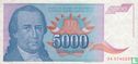 Yougoslavie 5.000 Dinara 1994 - Image 1