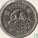 Canada 5 cents 1947 (esdoornblad na jaartal) - Afbeelding 1