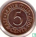 Mauritius 5 cents 1987 - Image 1