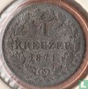 Beieren 1 kreuzer 1871 - Afbeelding 1