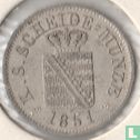 Saxony-Albertine ½ neugroschen / 5 pfennige 1851 - Image 1