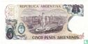 Argentina 5 Pesos Argentinos 1983 (signature 2) - Image 2