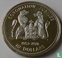 Cook-Inseln 10 Dollar 1978 (PP) "25th Anniversary of the Coronation of Queen Elizabeth II" - Bild 2