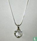 Kristallen ashanger met extra kristal en 925 Sterling Zilver Ketting - Afbeelding 2