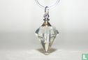 Ashanger, rijstkorrelhanger van kristal met 925 Zilveren ketting - Image 1