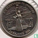 Cuba 1 peso 1983 "1984 Winter Olympics in Sarajevo - Olympus goddess" - Afbeelding 1