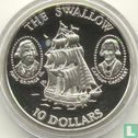 Salomonseilanden 10 dollars 1994 (PROOF) "Sailing ship Swallow" - Afbeelding 2