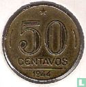Brazil 50 centavos 1944 (with OM) - Image 1