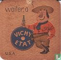 U.S.A waiter, a Vichy Etat / Dit is een van de 30 bierviltjes "Collectie Expo 1958". - Afbeelding 1