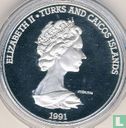 Turks and Caicos Islands 20 crowns 1991 (PROOF) "500th anniversary of Columbus' discovery of the New World - Niña" - Image 1
