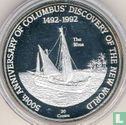 Turks- en Caicoseilanden 20 crowns 1991 (PROOF) "500th anniversary of Columbus' discovery of the New World - Niña" - Afbeelding 2