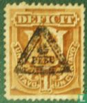 Postage due stamp with overprint triangle - Image 1