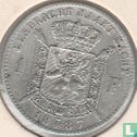 Belgium 1 franc 1887 (L WIENER) - Image 1