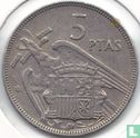 Spain 5 pesetas 1957 (59) - Image 1