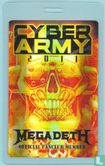 Megadeth Backstage Pass, Cyber Army Laminate 2011 - Image 1