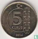 Turkije 5 kurus 2014 - Afbeelding 1