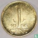 Nederland 1 cent 1966 verguld - Afbeelding 1
