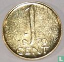 Nederland 1 cent 1970 verguld - Afbeelding 1
