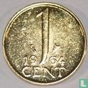 Nederland 1 cent 1964 verguld - Afbeelding 1