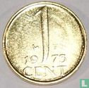 Nederland 1 cent 1973 verguld - Afbeelding 1