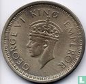 Inde britannique 1 rupee 1944 (Lahore - type 2) - Image 2