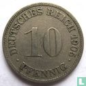 Duitse Rijk 10 pfennig 1905 (D) - Afbeelding 1