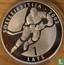 Latvia 1 lats 2001 (PROOF) "Ice Hockey player Olympics salt lake city" - Image 2