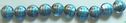 Glasperle "Button" mit Silberfolie blau/silber - Afbeelding 2