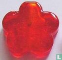 Glasperle "Blume" mit Silberfolie rot - Afbeelding 1