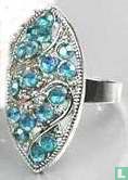 Ring mit blauen Zirkonia oval - Bild 1