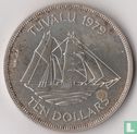 Tuvalu 10 dollars 1979 "First anniversary of independence" - Image 1